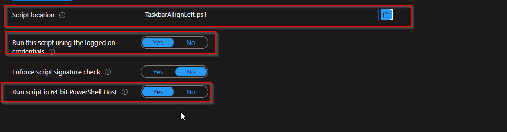 Assigning the PowerShell script to groups